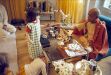 Prabhupad giving Prasad